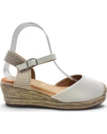 TIMBOS SANDALIA DE CUÑA EN ESPARTO BLANCO