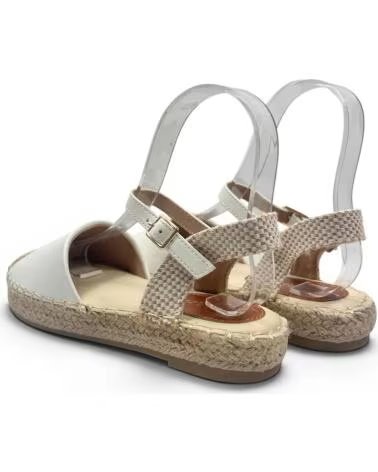 TIMBOS SANDALIA PLANA DE ESPARTO BLANCO