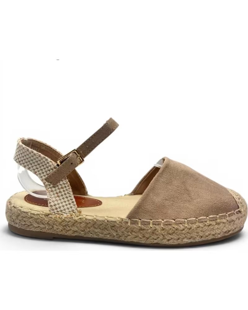 TIMBOS SANDALIA PLANA DE ESPARTO MARRóN