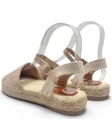 TIMBOS SANDALIA PLANA DE ESPARTO MARRóN