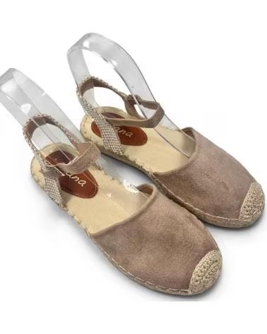 TIMBOS SANDALIA PLANA DE ESPARTO MARRóN