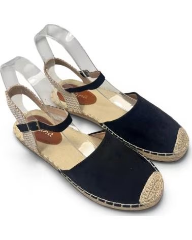 TIMBOS SANDALIA PLANA DE ESPARTO 132940 NEGRO