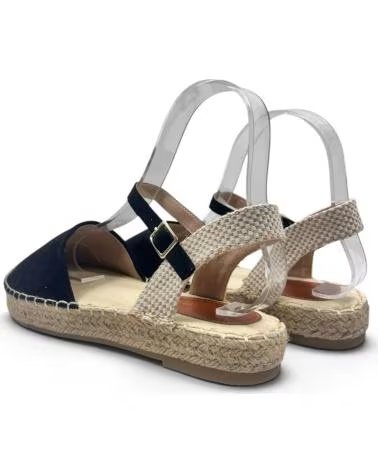 TIMBOS SANDALIA PLANA DE ESPARTO 132940 NEGRO