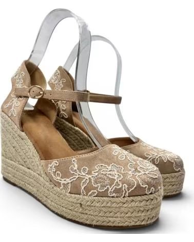 TIMBOS SANDALIA CUÑA ESPARTO 132907 BEIGE