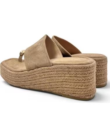 TIMBOS ZUECO CUNA PLATAFORMA ESPARTO KAKI MARRóN