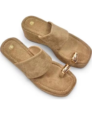 TIMBOS ZUECO CUNA PLATAFORMA ESPARTO KAKI MARRóN