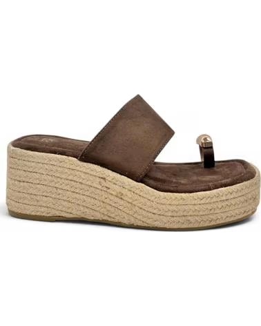 TIMBOS ZUECO CON CUNA Y PLATAFORMA DE ESPARTO MARRóN