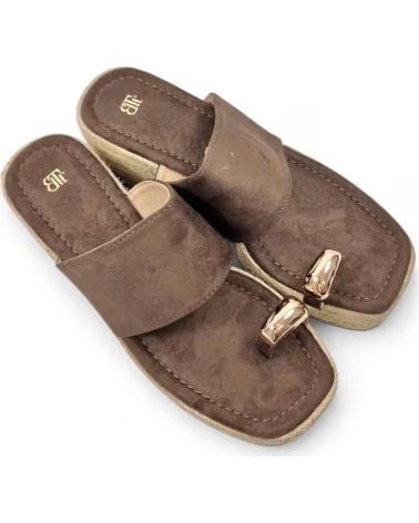 TIMBOS ZUECO CON CUNA Y PLATAFORMA DE ESPARTO MARRóN
