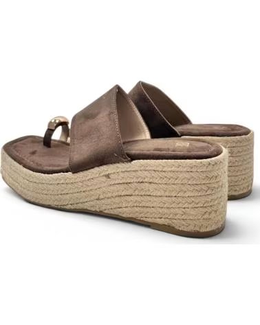 TIMBOS ZUECO CON CUNA Y PLATAFORMA DE ESPARTO MARRóN