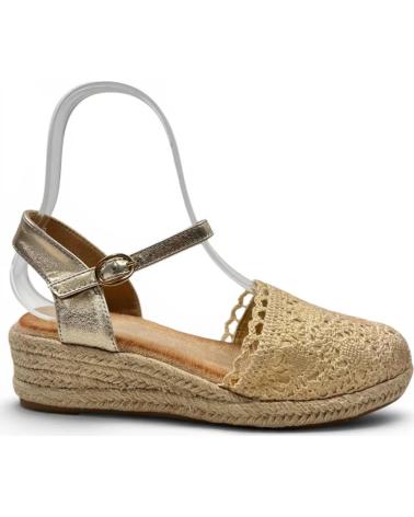 TIMBOS SANDALIA CUÑA ESPARTO ORO AMARILLO