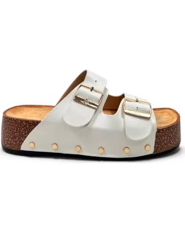 TIMBOS ZUECO DE CUNA CON DOBLE HEBILLA BLANCO