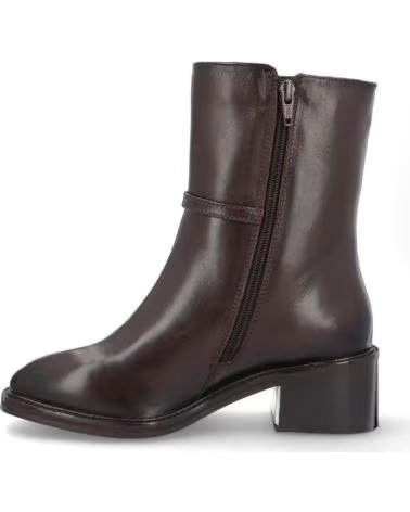 CARAMELO BOTINS DE MULHER CAR669-18 PELE CASTANHO PIEL MARRONPIEL MARRON