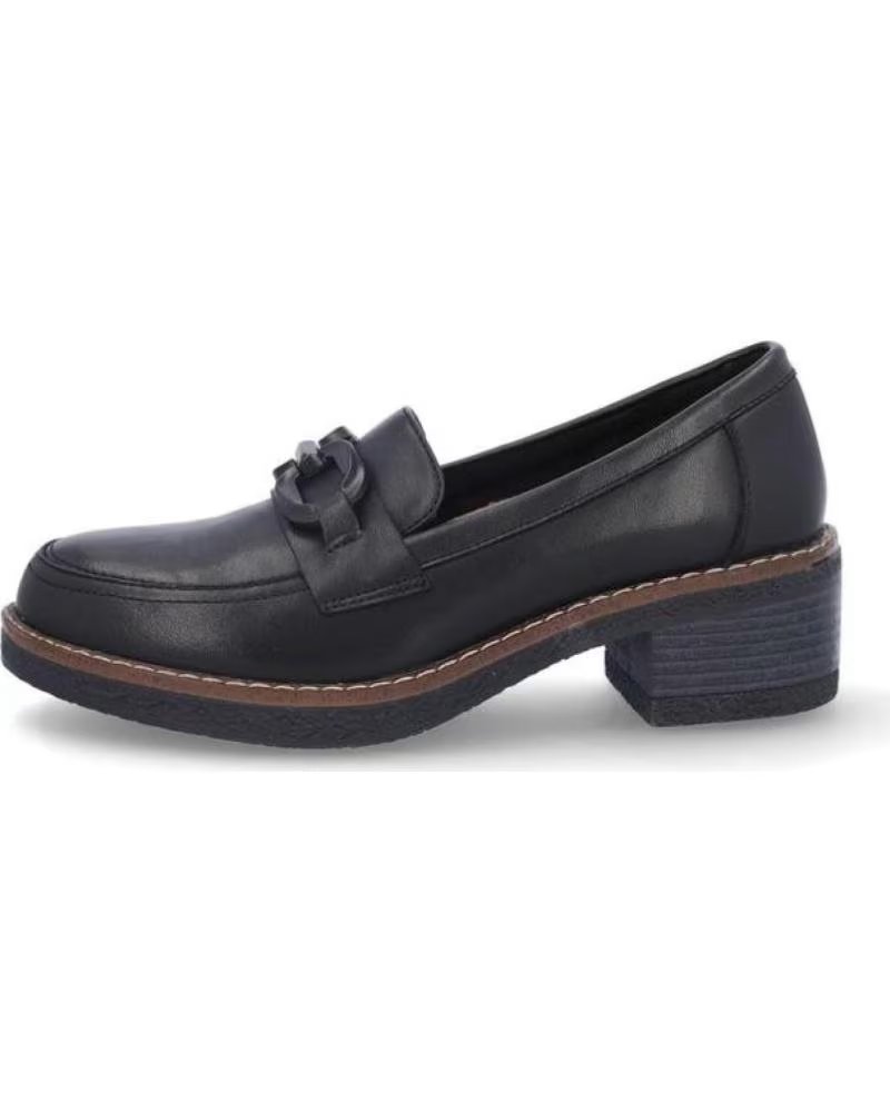 NATURE MOCASINES DE PIEL N121-11 PARA MUJER NEGROPIEL NEGRO