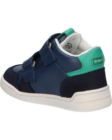 Deportivas de Niña y Niño KICKERS 894791-30 WINCKY VEL NUBUCK 103 MARINVE VERT BL