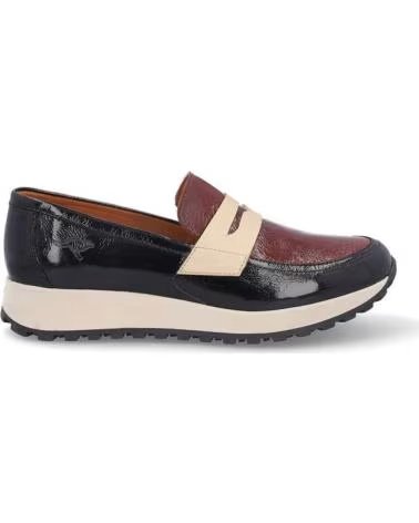 KANGAROOS MOCASINES 908-51 CHAROL ARRUGADO NEGRO-CEREZA ARRUG NEGRO-CEREZACHAROL NEGRO-C