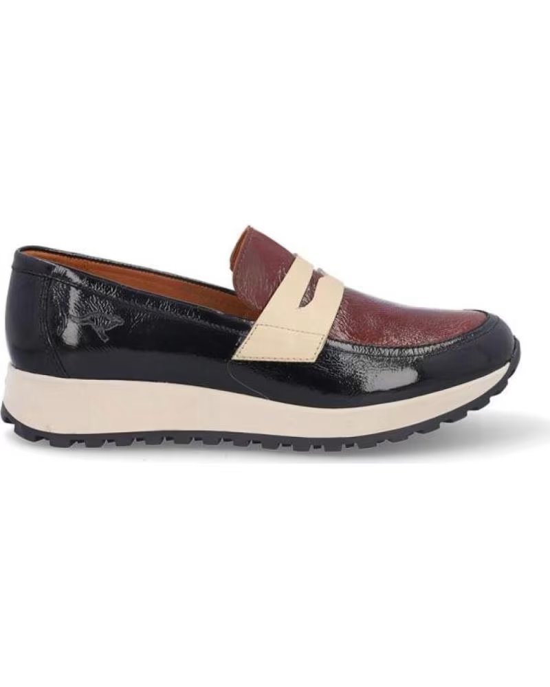 KANGAROOS MOCASINES 908-51 CHAROL ARRUGADO NEGRO-CEREZA ARRUG NEGRO-CEREZACHAROL NEGRO-C