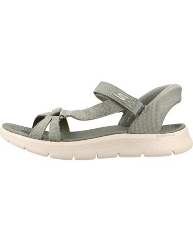 SKECHERS SANDALIAS MUJER MODELO SLIP-INS GO WALK FLEX COLOR VERDE SAG SAGE