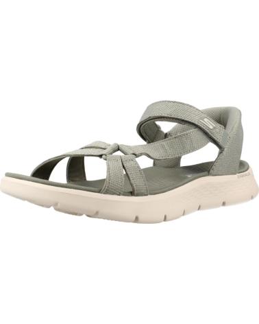SKECHERS SANDALIAS MUJER MODELO SLIP-INS GO WALK FLEX COLOR VERDE SAG SAGE
