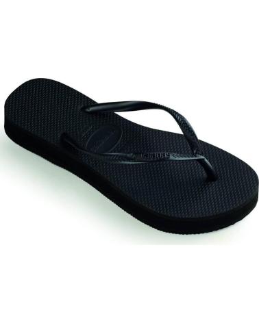 HAVAIANAS CHANCLAS MUJER MODELO SLIM FLATFORM COLOR NEGRO 0090BLACK