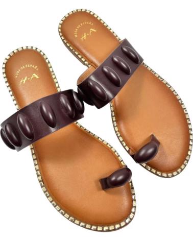 TIMBOS SANDALIA ESCLAVA DEDO PLANA MUJER 132995 NEGRO