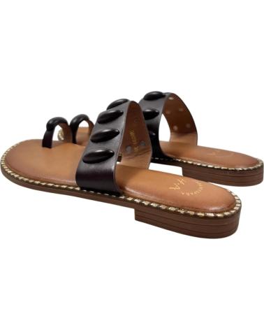 TIMBOS SANDALIA ESCLAVA DEDO PLANA MUJER 132995 NEGRO