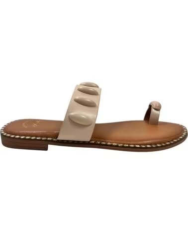 TIMBOS SANDALIA ESCLAVA DEDO PLANA MUJER 132994 BEIGE