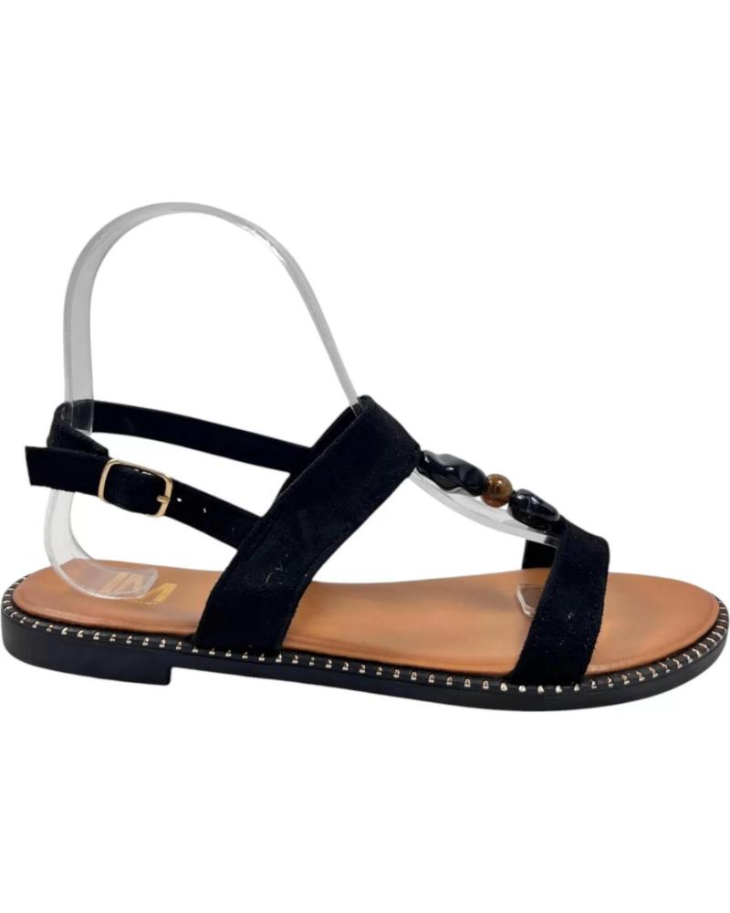 TIMBOS SANDALIA PLANA DE MUJER COLOR 132988 NEGRO