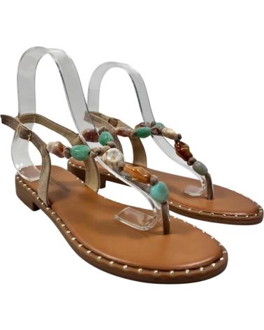 TIMBOS SANDALIA ESCLAVA PLANA MUJER KAKI 132987 MARRóN