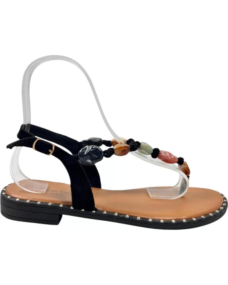 TIMBOS SANDALIA ESCLAVA PLANA MUJER 132986 NEGRO
