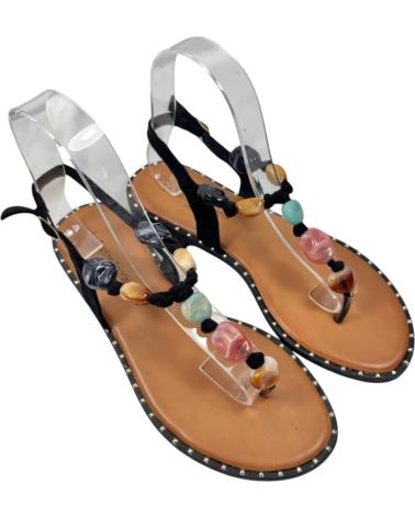TIMBOS SANDALIA ESCLAVA PLANA MUJER 132986 NEGRO