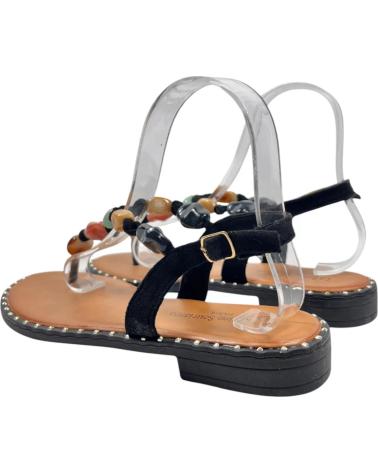 TIMBOS SANDALIA ESCLAVA PLANA MUJER 132986 NEGRO