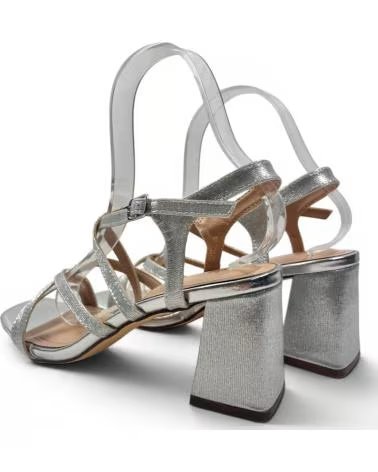 TIMBOS SANDALIA TACON FIESTA DE MUJER PLATA 132978 PLATEADO