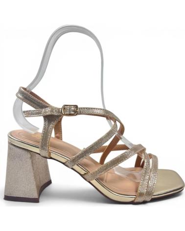 TIMBOS SANDALIA TACON FIESTA DE MUJER ORO 132977 AMARILLO