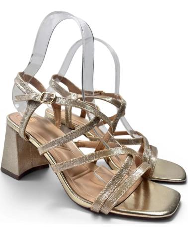 TIMBOS SANDALIA TACON FIESTA DE MUJER ORO 132977 AMARILLO