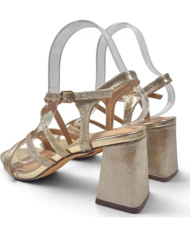 TIMBOS SANDALIA TACON FIESTA DE MUJER ORO 132977 AMARILLO