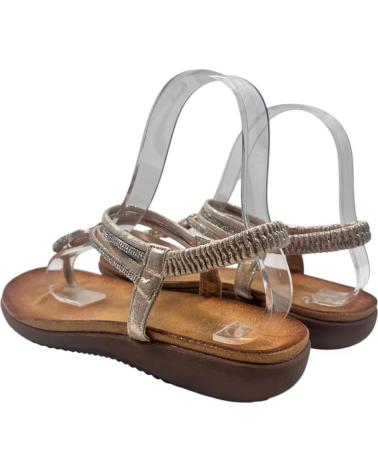 TIMBOS SANDALIA ESCLAVA PLANA DE MUJER ORO 132971 AMARILLO
