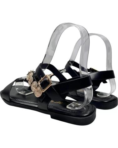 TIMBOS SANDALIA PLANA DE MUJER 132968 NEGRO