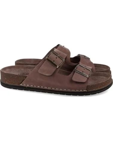 WALKANDFLY SANDALIAS 50050 DE DOBLE HEBILLA EN PIEL MARRÓN MARRON