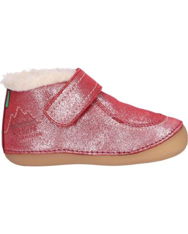 Bottines KICKERS  pour Fille 878500-10 SOMOONS CUIR COW GLITTER  131 ROSE GLITTER