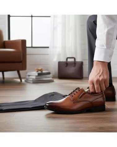 TIMBOS ZAPATO VESTIR DE HOMBRE COLOR CUERO 133087 MARRóN