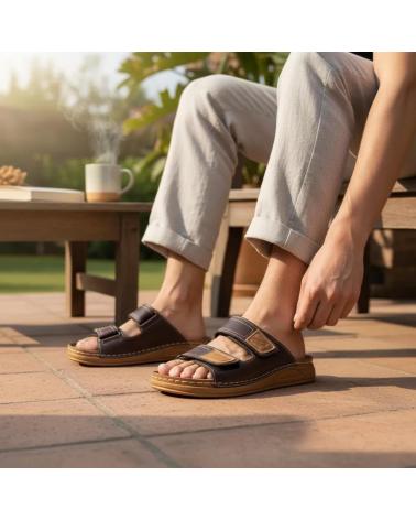 TIMBOS SANDALIA BIO DE HOMBRE MARRON 132820 MARRóN