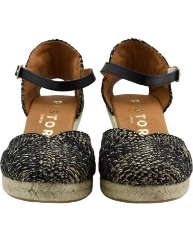 CABRERA 14-5 SANDALIA DE CUÑA NEGRA NEGRO