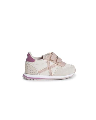 Deportivas MUNICH  de Niña y Niño BABY MASSANA 493  BLANCO-ROSA