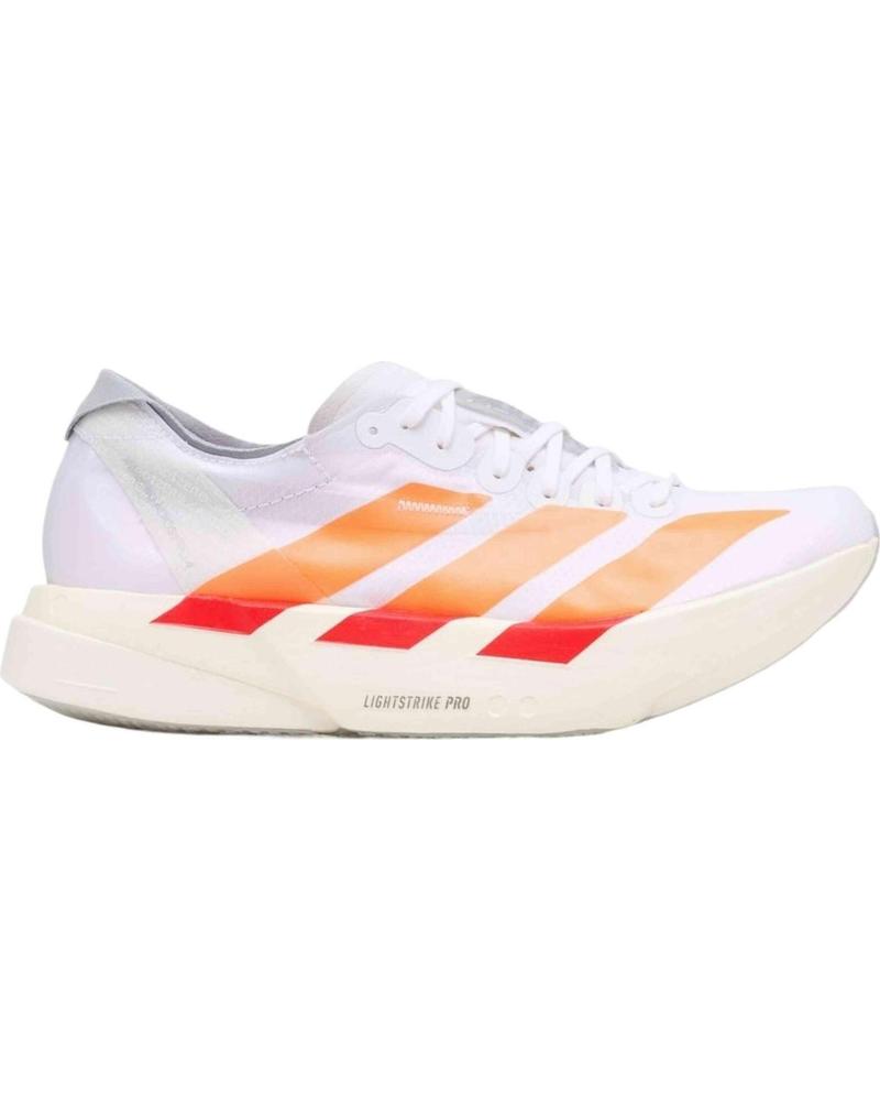 ADIDAS ZAPATILLAS DE RUNNING ZAPATILLAS ADIZERO ADIOS PRO 4 BLANCO PURO NARANJA EN BLANCO PARA HOMBRE ROJO