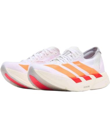 ADIDAS ZAPATILLAS DE RUNNING ZAPATILLAS ADIZERO ADIOS PRO 4 BLANCO PURO NARANJA EN BLANCO PARA HOMBRE ROJO