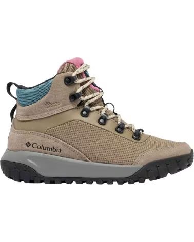COLUMBIA ZAPATILLAS DE TREKKING BOTAS BURNSIDER WATERPROOF MARRON CLARO EN BEIGE PARA MUJER