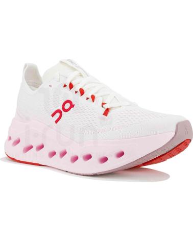 ON RUNNING ZAPATILLAS DE RUNNING ZAPATILLAS ON CLOUDSURFER MAX BLANCO ROSA ROJO EN BLANCO PARA MUJER
