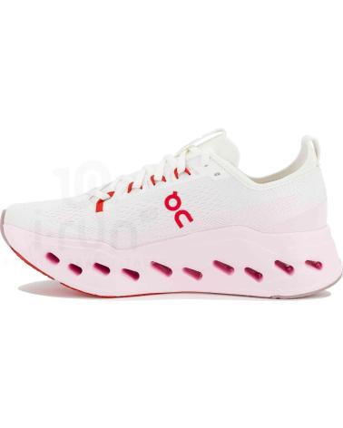 ON RUNNING ZAPATILLAS DE RUNNING ZAPATILLAS ON CLOUDSURFER MAX BLANCO ROSA ROJO EN BLANCO PARA MUJER