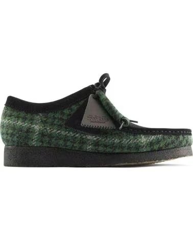 CLARKS ZAPATILLAS WALLABEE GREEN TWEED COMB EN VERDE PARA HOMBRE