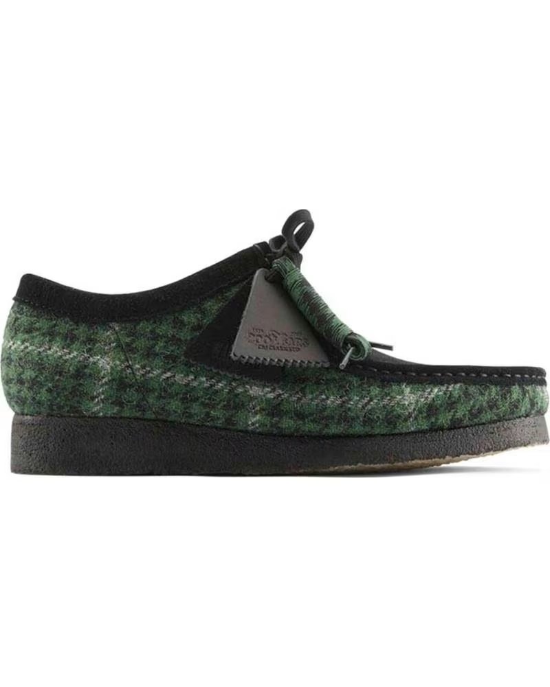 CLARKS ZAPATILLAS WALLABEE GREEN TWEED COMB EN VERDE PARA HOMBRE